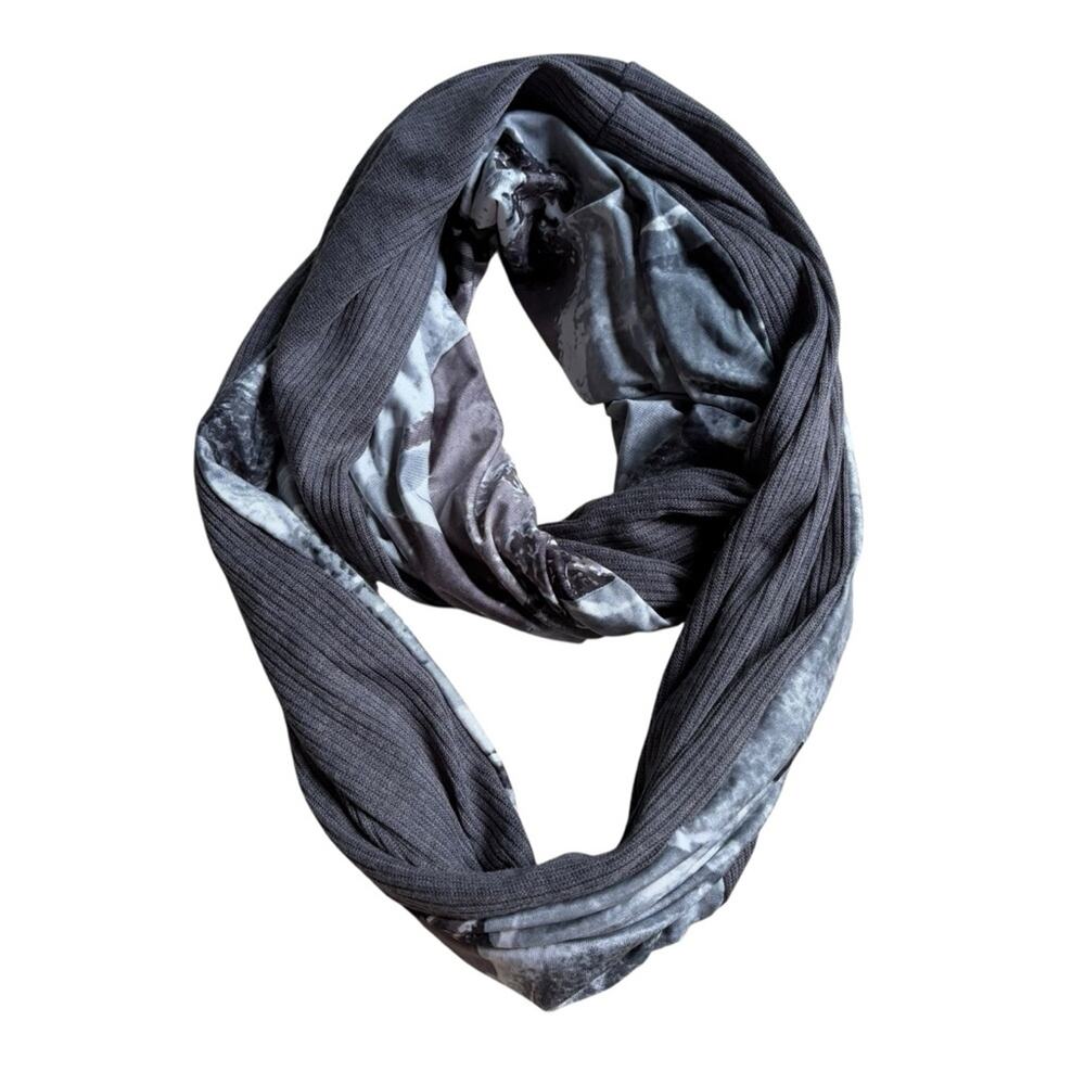 Reversible Gray Infinity Scarf
